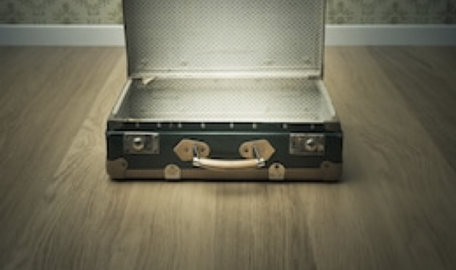 an open suitcase with no clothes